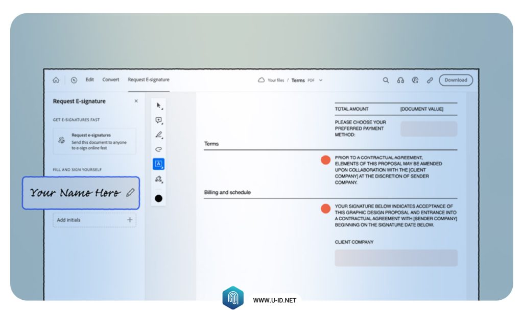 استفاده از Acrobat Sign برای امضای دیجیتال