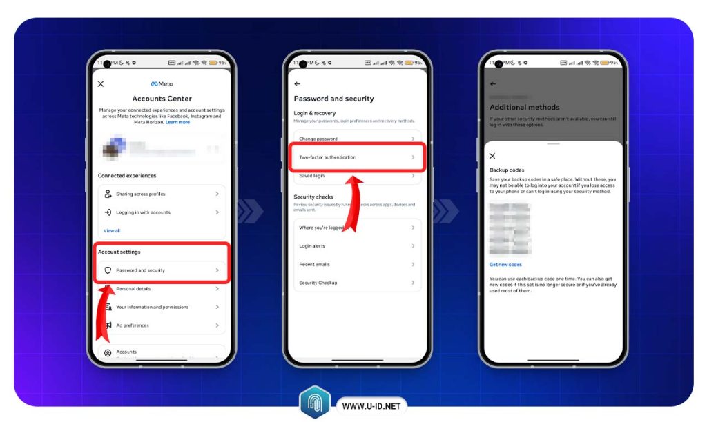 Recovery Codes (کدهای بازیابی)